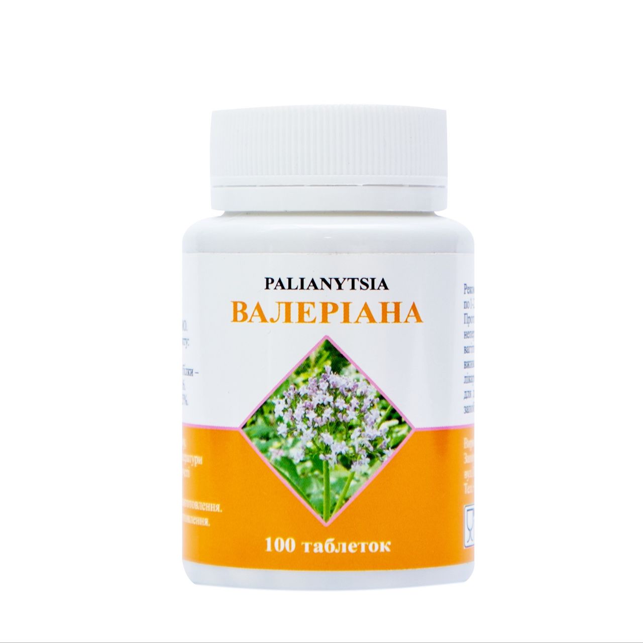 Валеріана, PALIANYTSIA, 180 мг, 100 таблеток